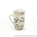 Mug Tea & Filter Set - Blue Chrysanthemum Flower 