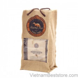 Heritage Coffee Bean BamBoo Box With Burlap Bag -125g