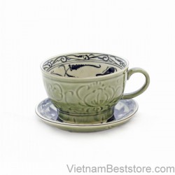 Capuchino Cup  large floral lotus 